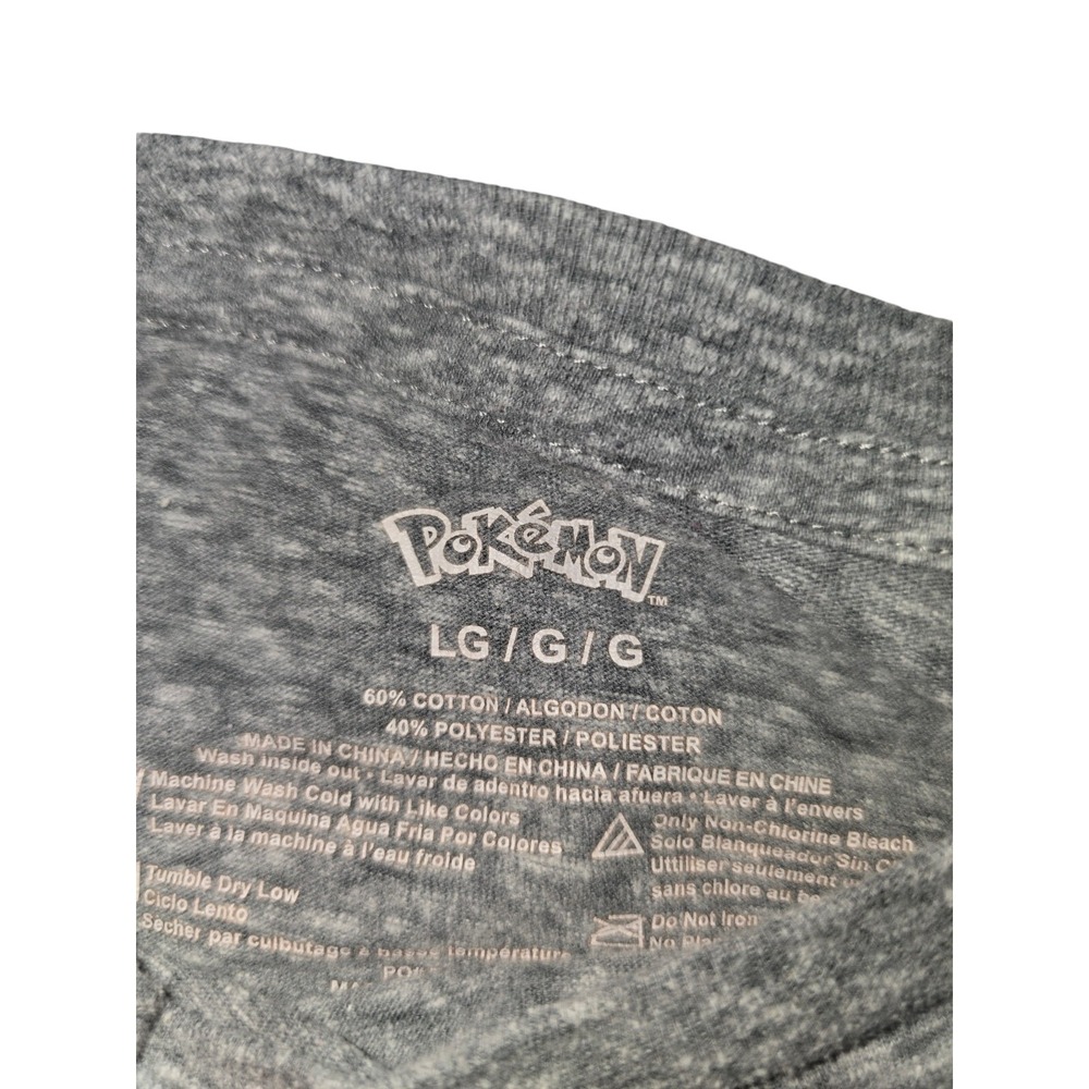 Pokemon Boys Graphic Crew Neck Gray Shirt Kids Size Large‎ Up For A Challenge - Picture 3 of 8